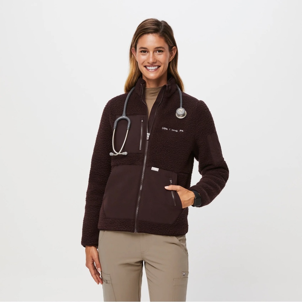 LIKE NEW Figs On-Shift Sherpa Jacket (Espresso)